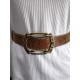 Chained leather belt Camel with bronze buckle Belts