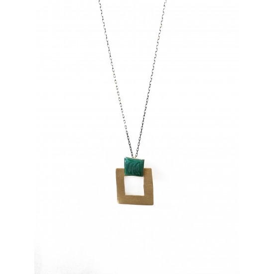 Κολιέ ορείχαλκος με σμάλτο Neckless