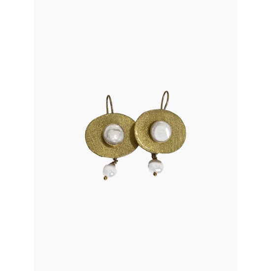 Σκουλαρίκια ορείχαλκος με σμάλτο Earrings