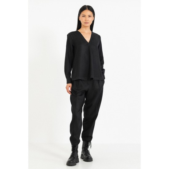 Lyocell “V” Neck Top Shirts