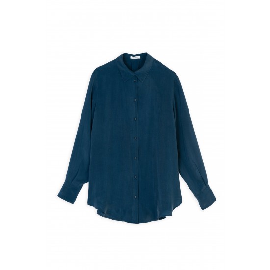 Cupro Sandwashed Oversized Shirt Shirt