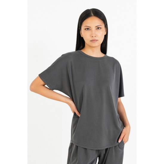Cupro Pique Short Sleeve Blouse Shirts