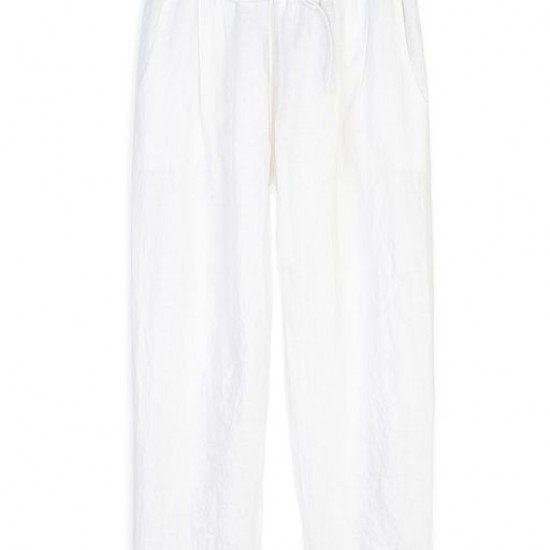 Linen Pleated Pants Trousers